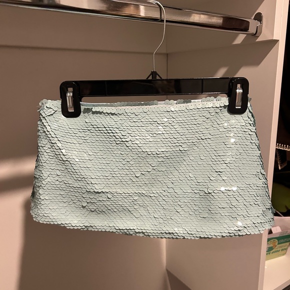 Cinq A Sept Light Blue Sequined Strapless Top - Picture 4 of 5